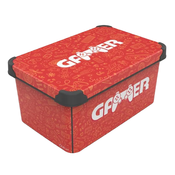 Коробка Qutu Style Box Game Warrior, 10 л, 34,5х23х16 см, красный (STYLE BOX с/к GAME WARRIOR 10л.) - фото 1