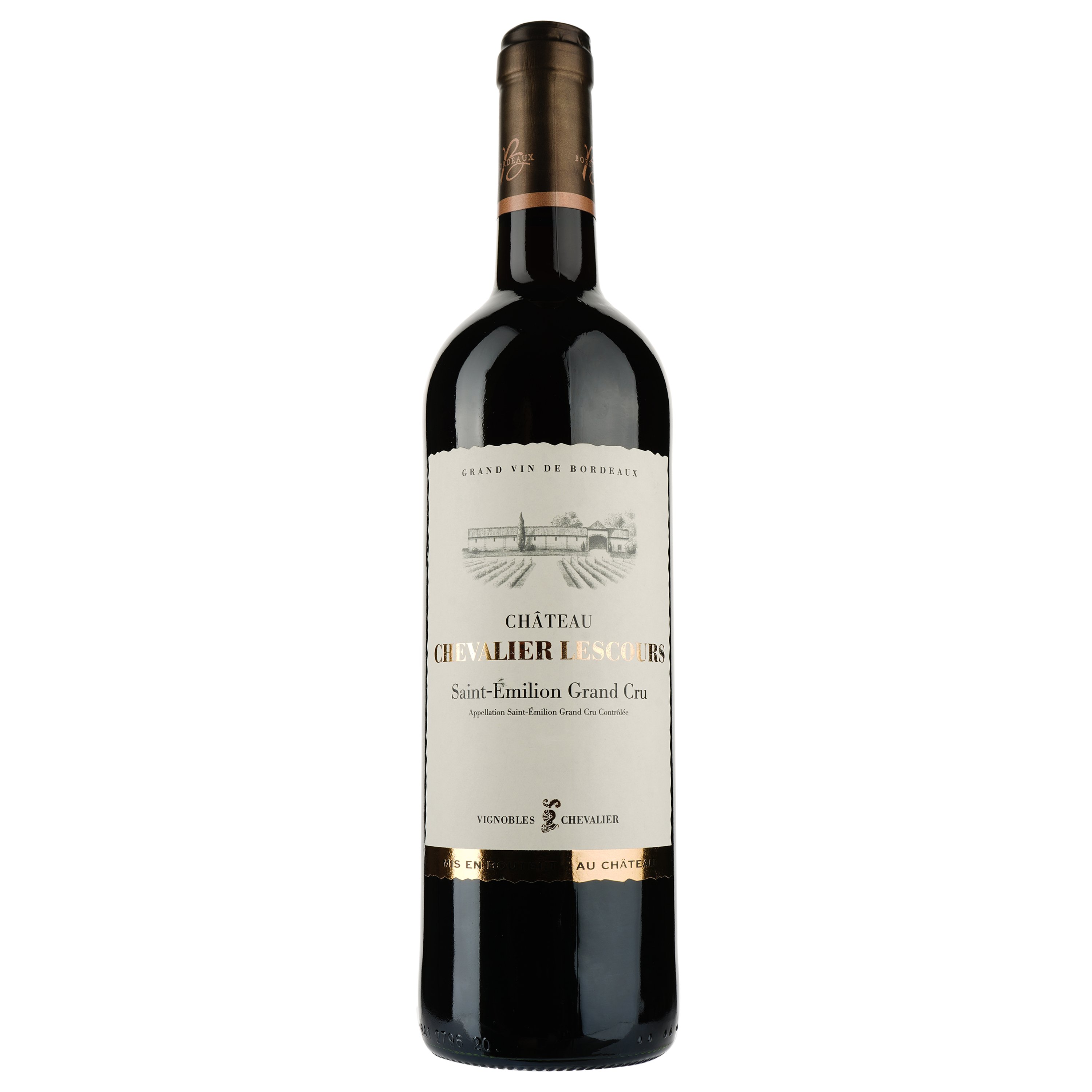 Вино Château Chevalier Lescours AOP Saint-Emilion Grand Cru 2019, червоне, сухе, 0,75 л - фото 1