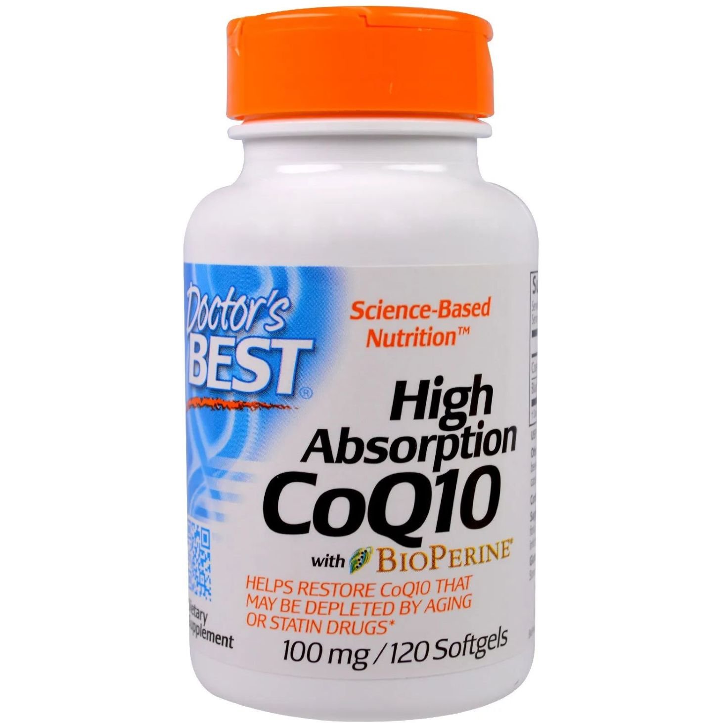 Коэнзим Q10 с Биоперином Doctor's Best High Absorption CoQ10 with BioPerine 100 мг 120 желатиновых капсул - фото 1