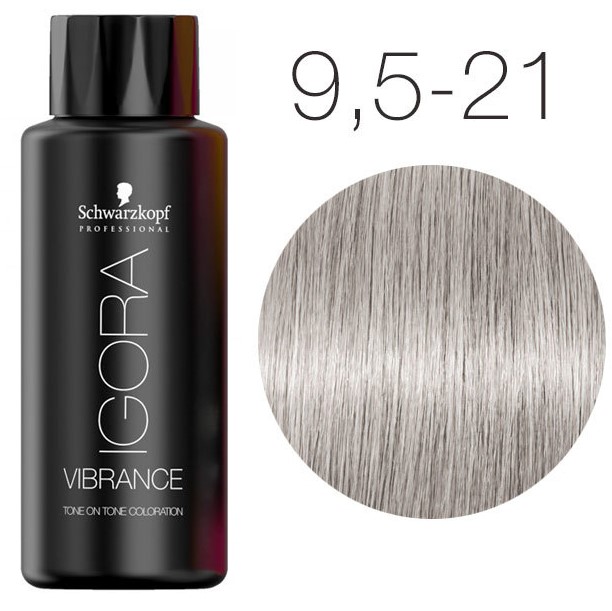 Демиперманентная краска для волос Schwarzkopf Professional Igora Vibrance, тон 9,5-21 (светлый блонд пепельный сандрэ), 60 мл (2298813) - фото 2