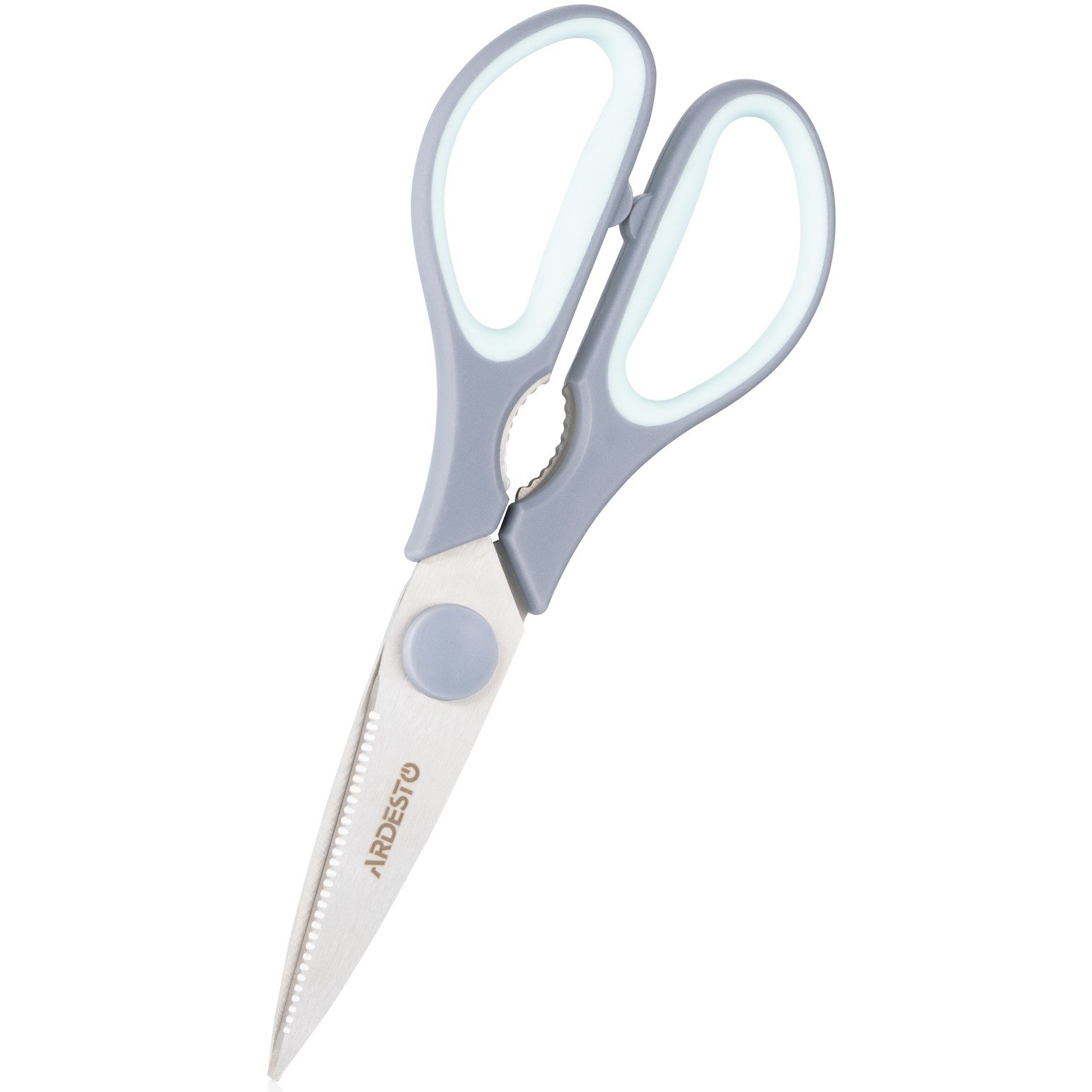 Ножницы кухонные Ardesto Fresh, 21 см, серый с голубым (AR2121GT) - фото 2