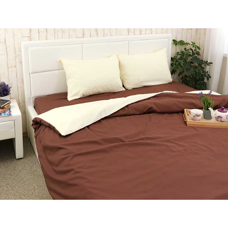 Комплект постельного белья Руно Latte, двуспальный, микрофайбер, коричневый (655.52Latte) - фото 3