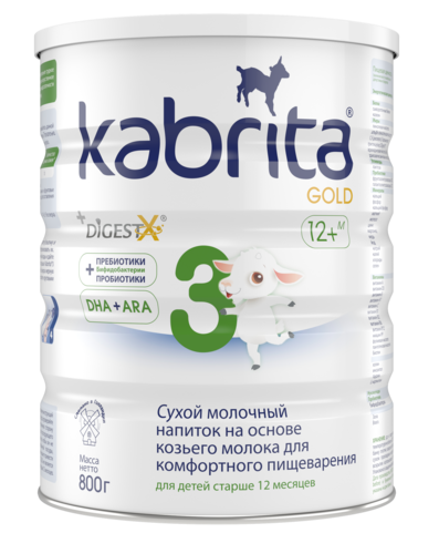 Сухий молочний напій на основі козячого молока Kabrita 3 Gold, 4,8 кг (6 шт. по 800 г) - фото 2