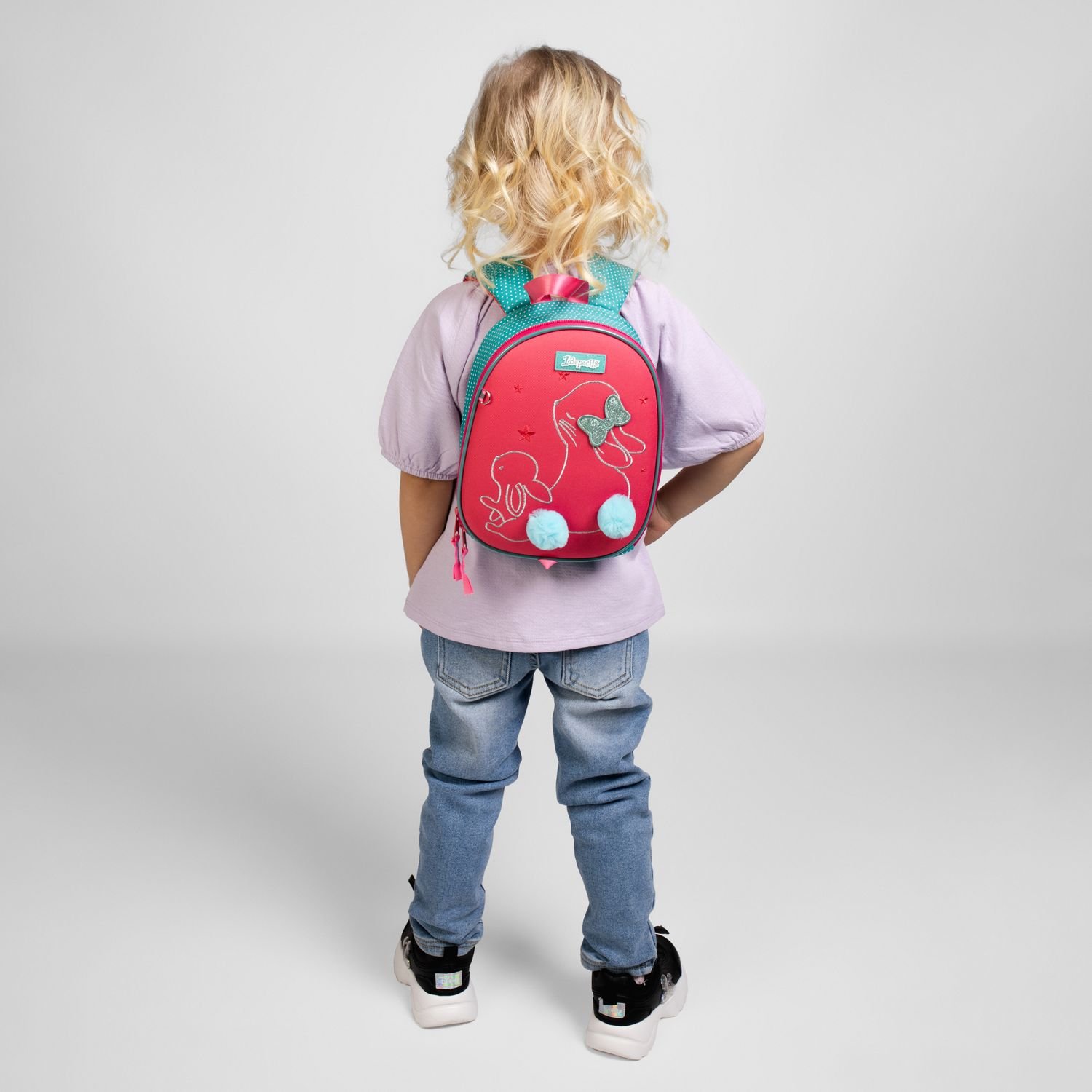 Рюкзак дитячий 1 Вересня K-43 Bunny, рожевий з бірюзовим (552552) - фото 5