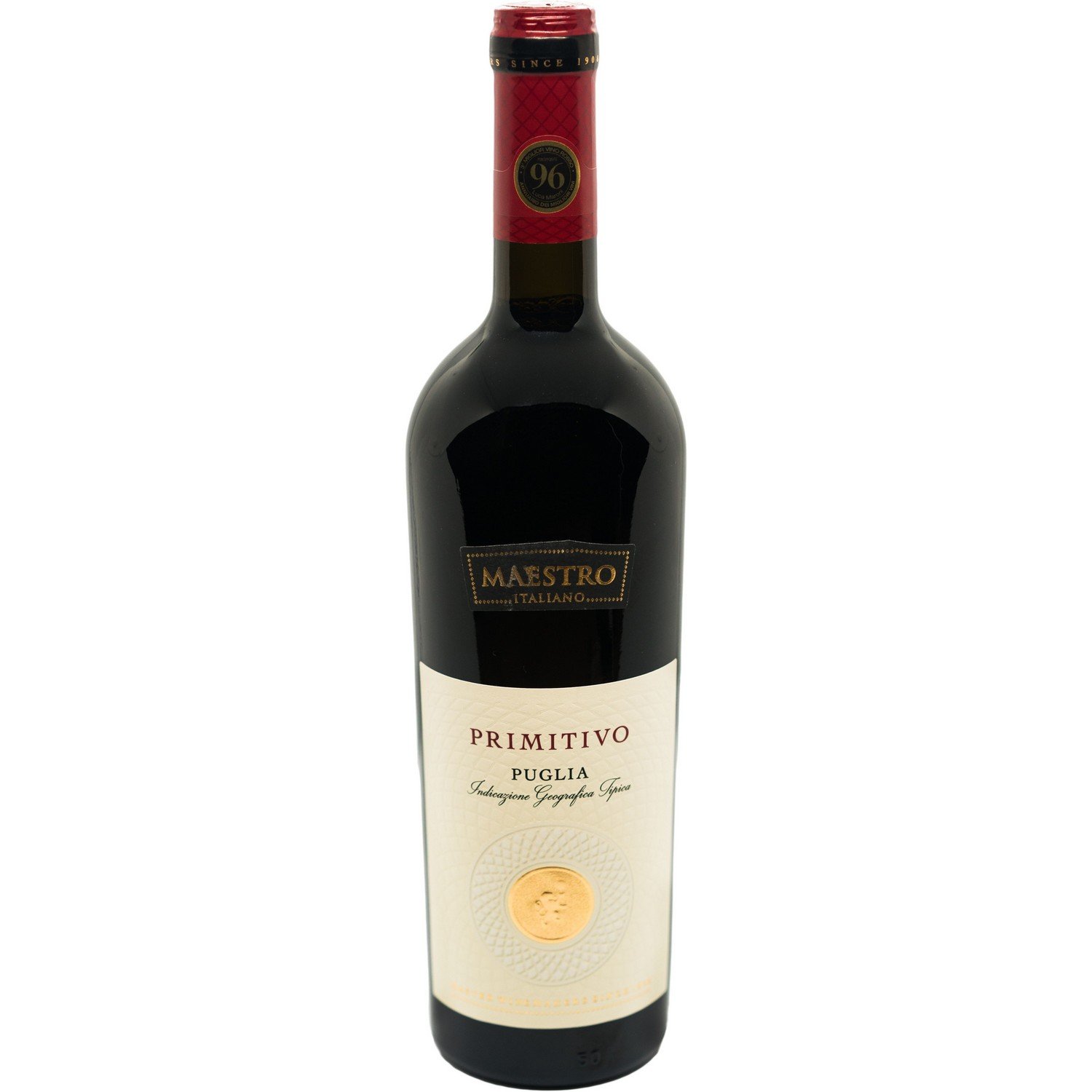 Вино Maestro Primitivo Puglia IGT, красное, сухое, 0,75 л - фото 1