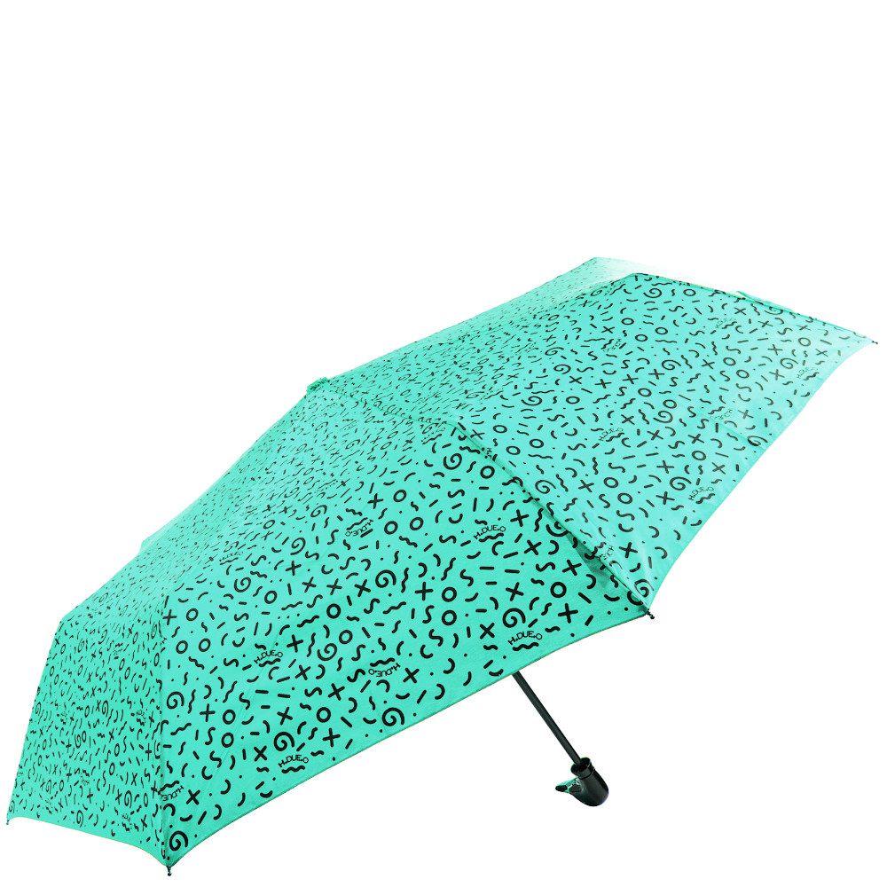 Жіноча складана парасолька механічна H.DUE.O 99 см бірюзова - фото 2