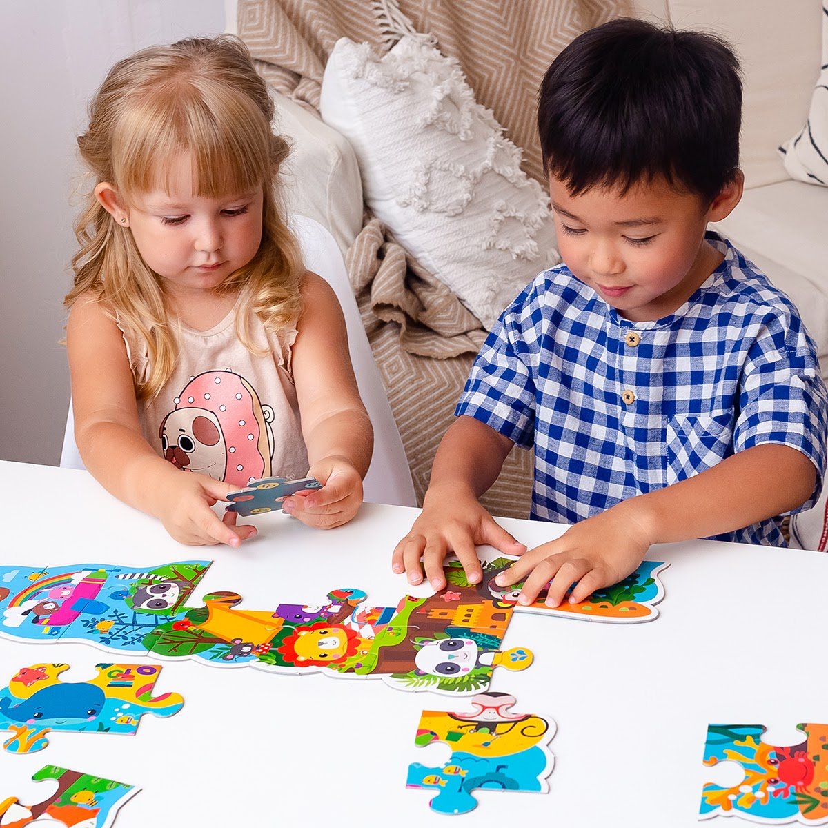 Пазлы Vladi Toys Fisher- Price Maxi Puzzle Мои веселые друзья, 14 элементов (VT1711-10) - фото 6