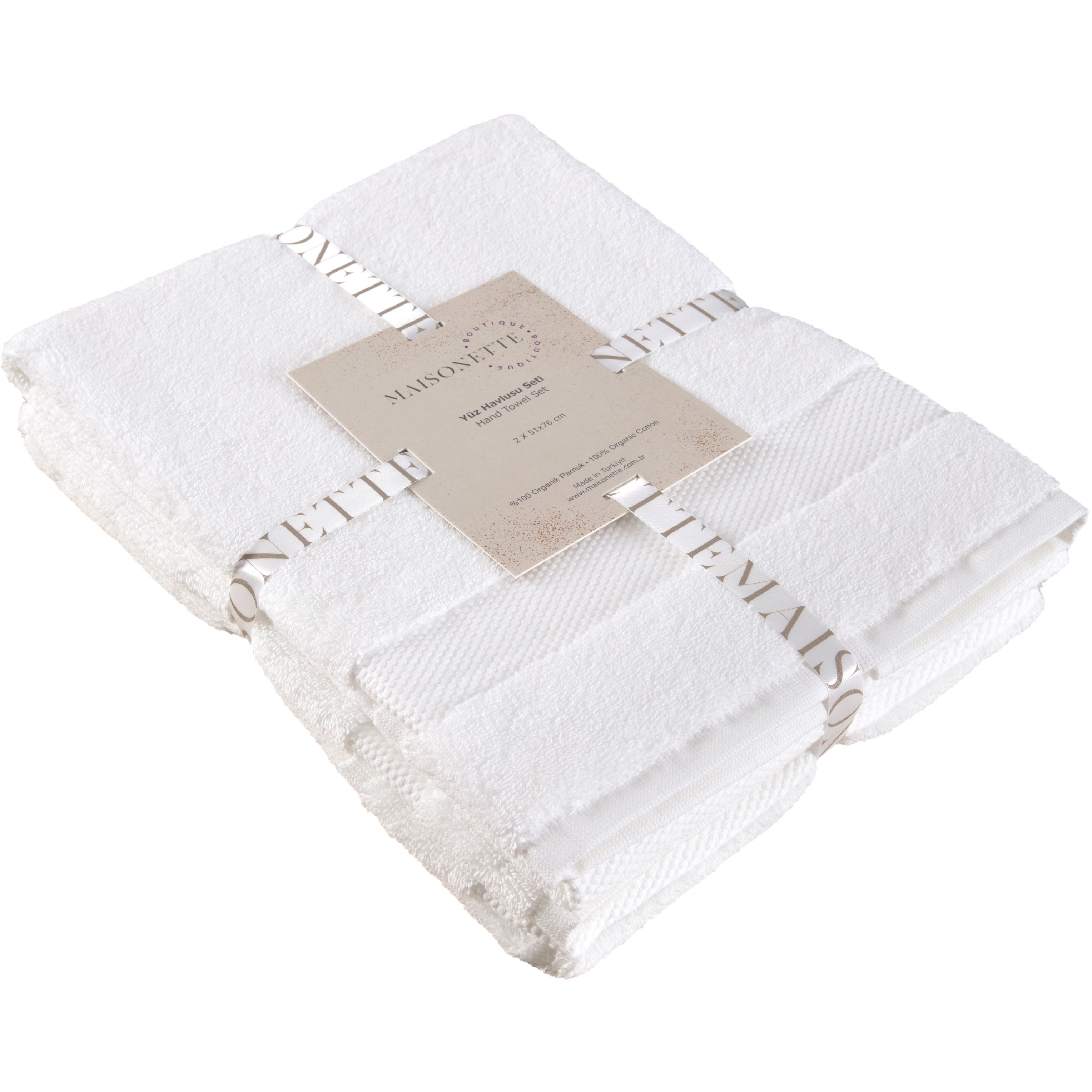 Набор полотенец Maisonette Elegance 76x51 см 2 шт. белый (40412) - фото 6