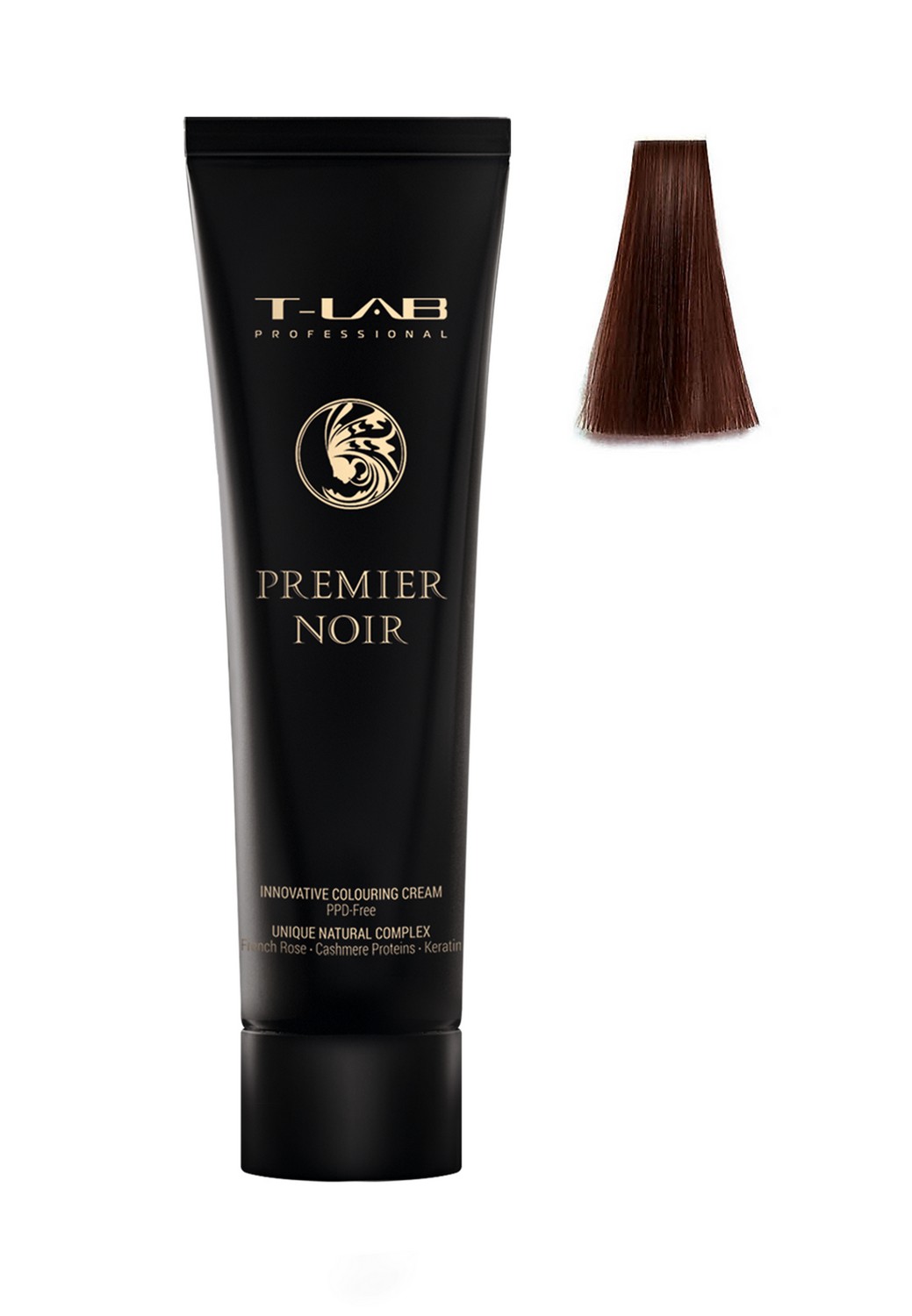 Крем-краска T-LAB Professional Premier Noir colouring cream, оттенок 6.34 (dark golden copper blonde) - фото 2