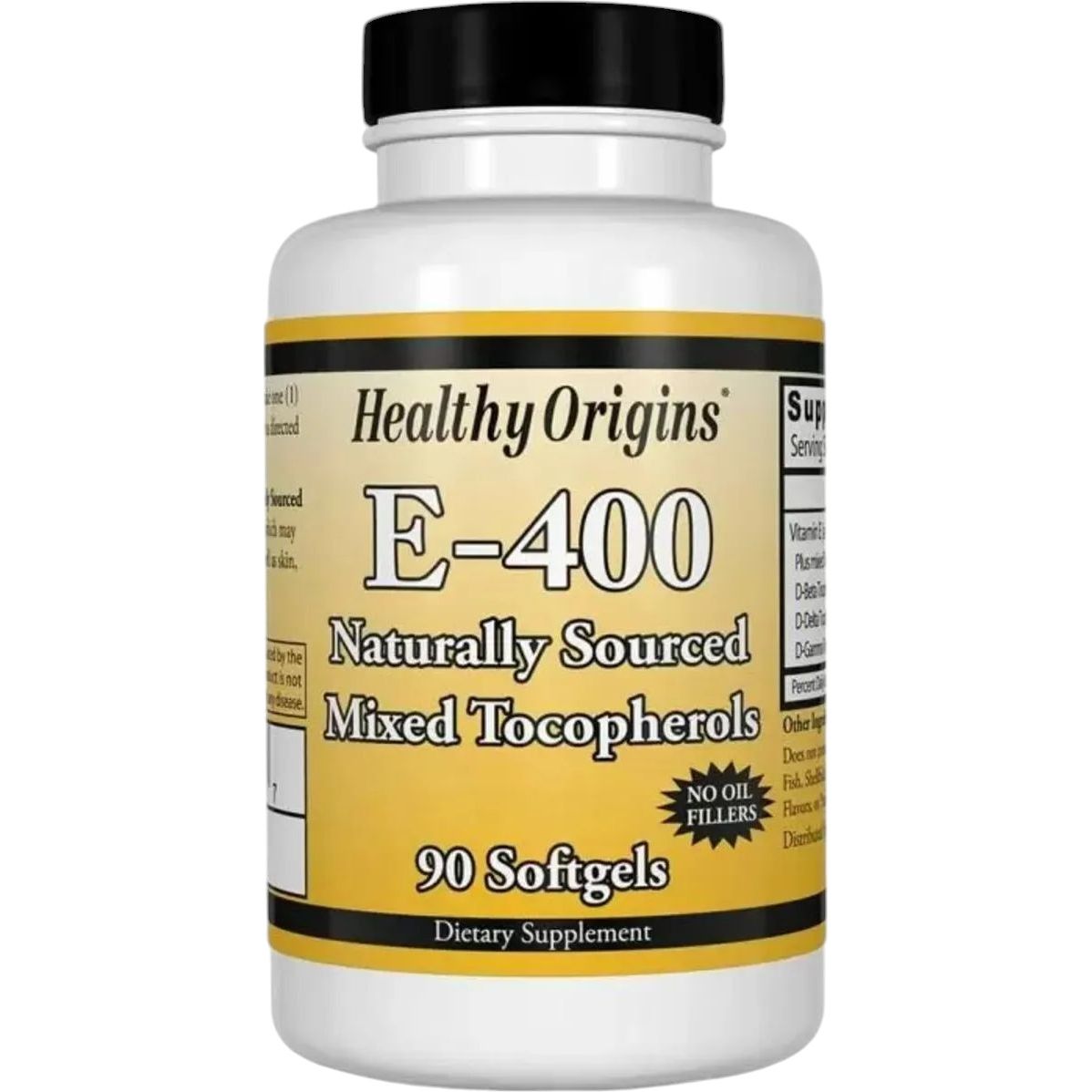 Витамин E Healthy Origins Vitamin E смесь Токоферолов 400 МЕ 90 капсул - фото 1