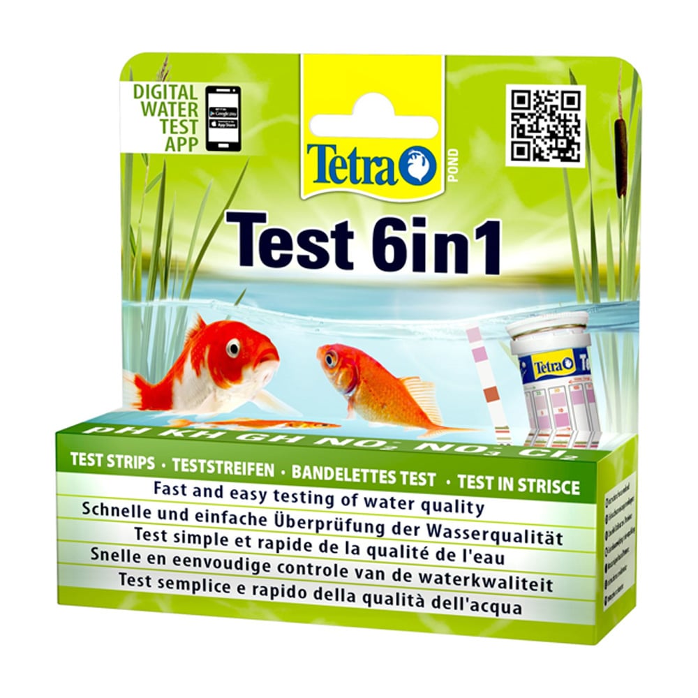 Набір тестів для перевірки показників якості води у ставку Tetra Pond Test 6in1, індикаторний - фото 1