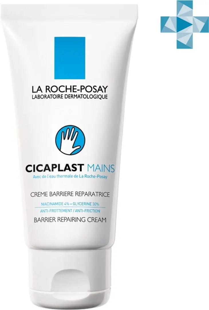 Набор: Барьерный восстанавливающий крем La Roche-Posay Cicaplast Mains для поврежденной кожи рук 50 мл + Восстанавливающий бальзам для губ La Roche-Posay Cicaplast Levres 7.5 мл - фото 2