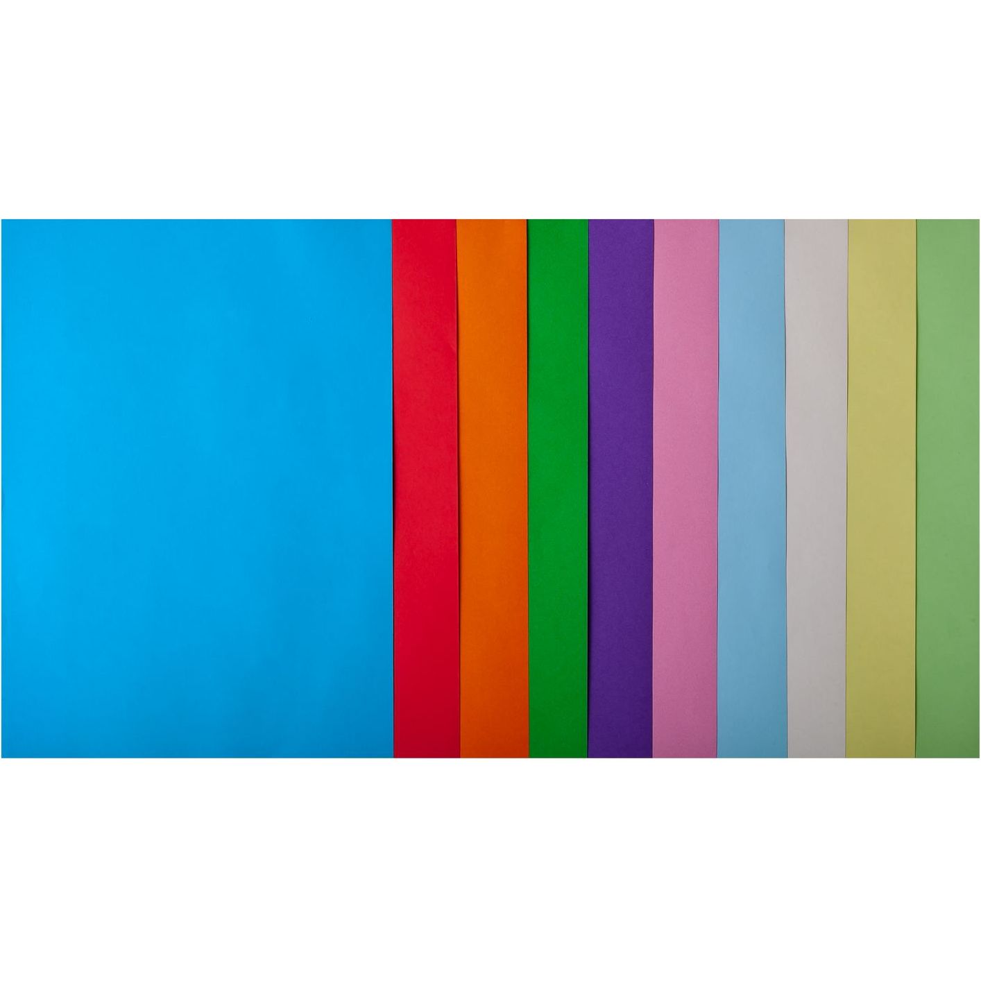 Набор цветной бумаги Buromax Pastel + Intensiv А4 20 листов 10 цветов (BM.2721620-99) - фото 2