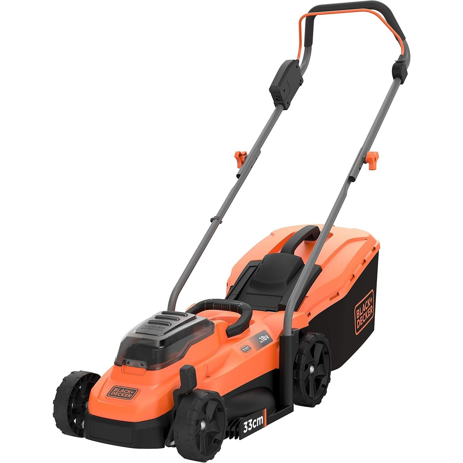 Газонокосилка Black+Decker аккумуляторная (BCMW3318L2-QW) - фото 1