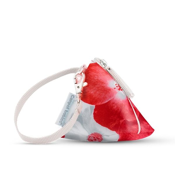 Футляр для пустышки Canpol babies Цветы, белый с красным (80/102) - фото 1