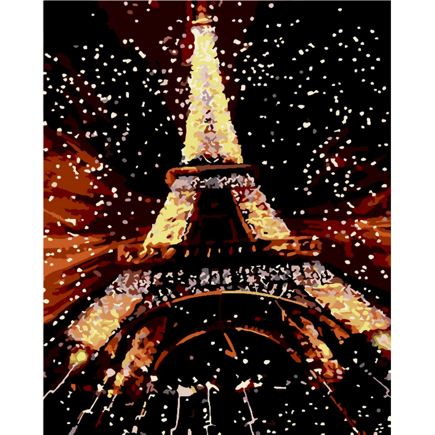 Картина за номерами ZiBi Art Line Ейфелева вежа у вогнях 40х50 см (ZB.64170) - фото 1