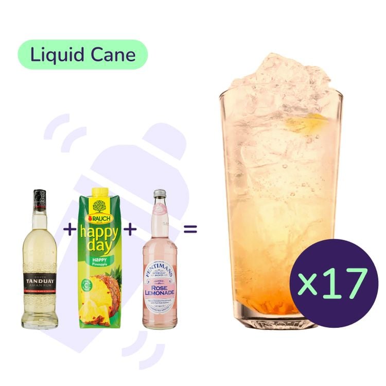Коктейль Liquid Cane (набір інгредієнтів) х17 на основі Tanduay Asian Rum Silver - фото 1