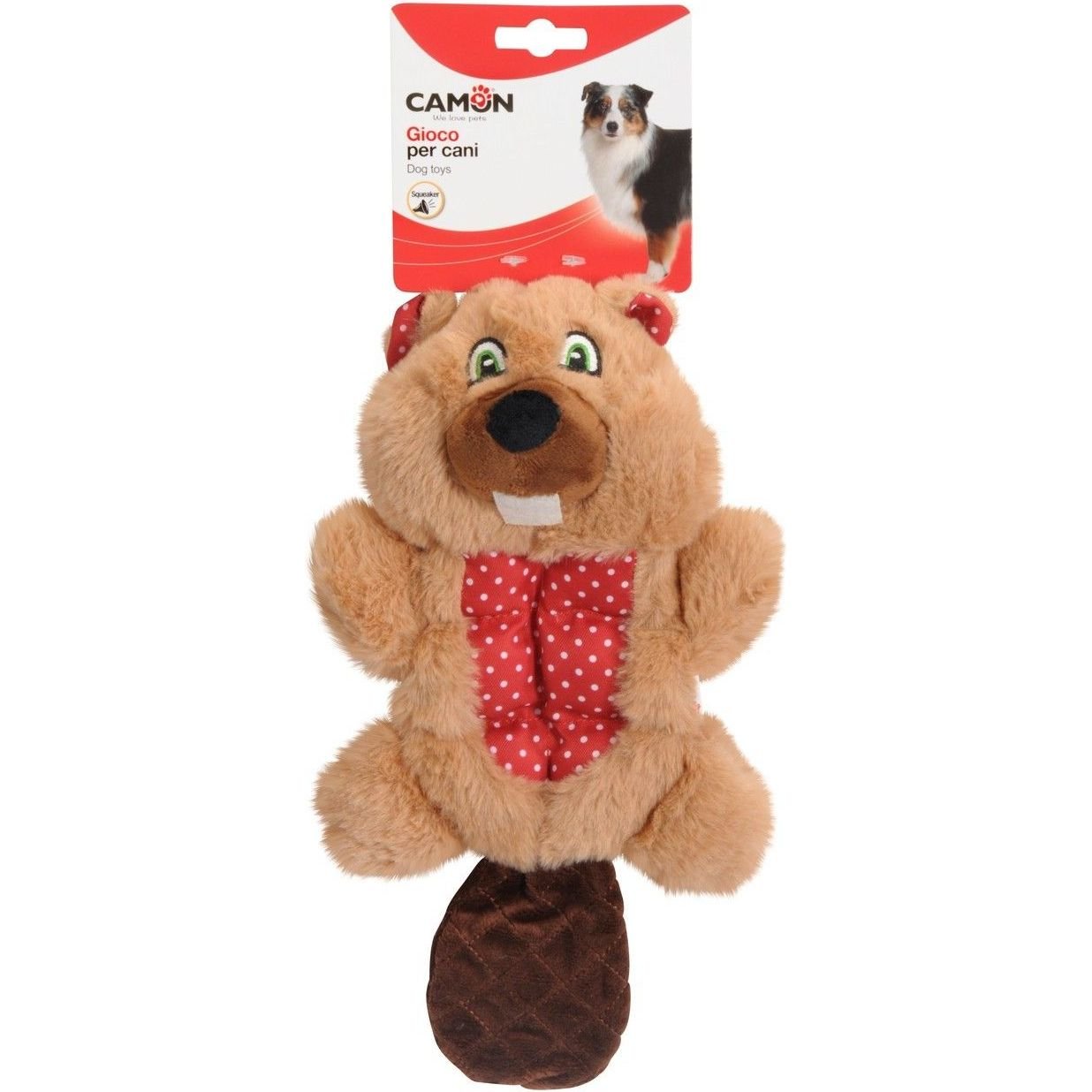 Іграшка для собак Camon Тварини, з пищалкою, 20 см, в асортименті - фото 1