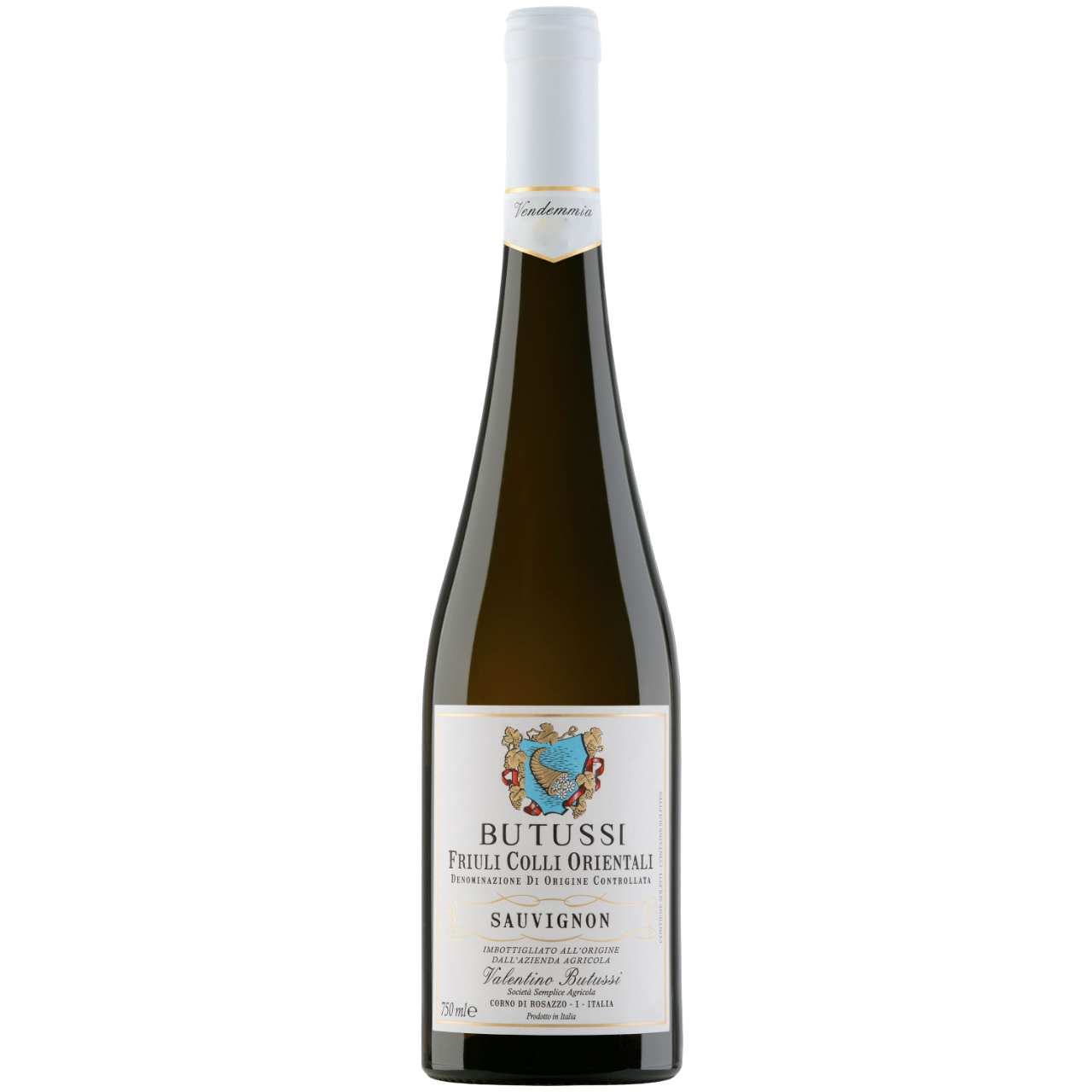 Вино Valentino Butussi Sauvignon, біле, сухе, 0,75 л - фото 1
