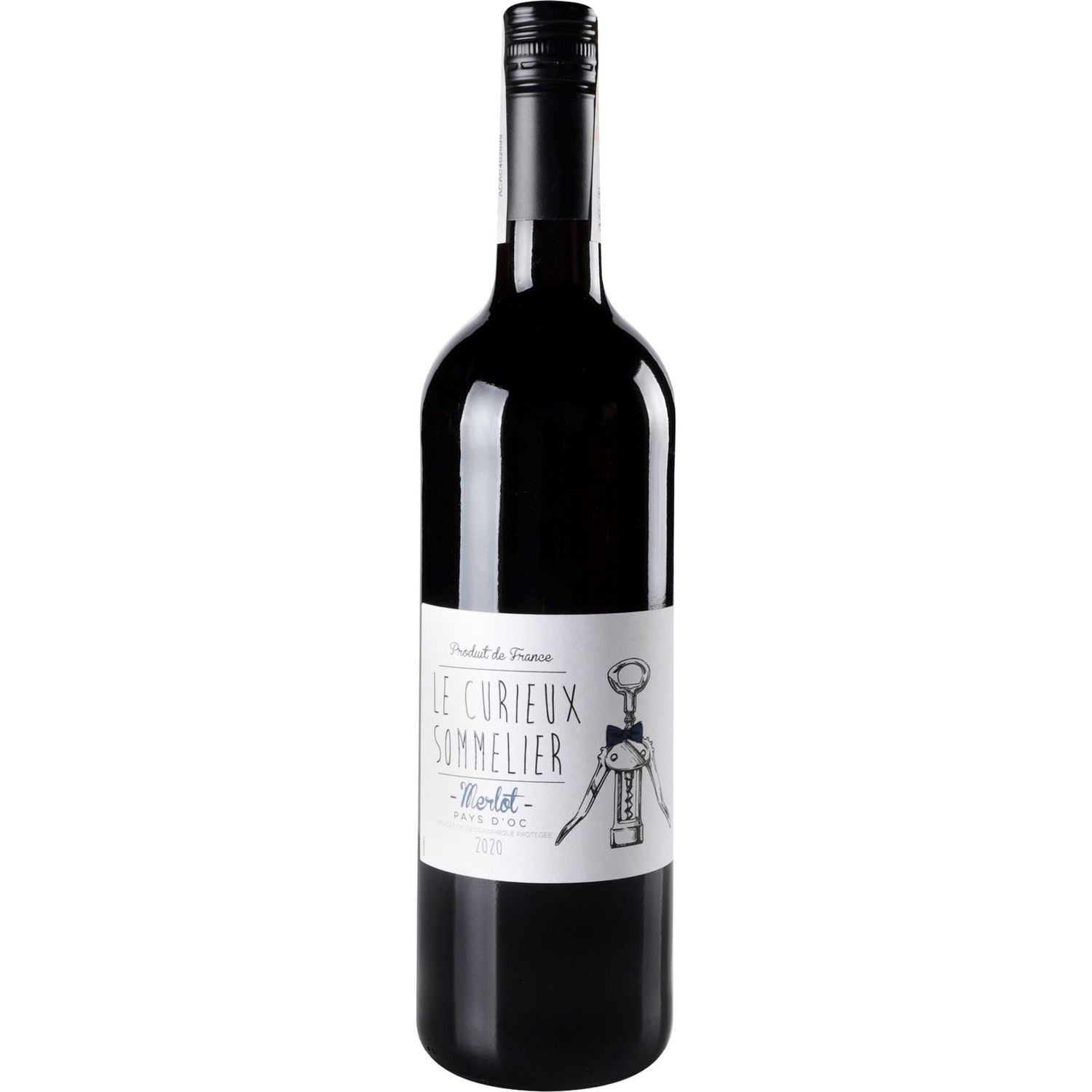 Вино Le Curieux Sommelier Merlot, красное, сухое, 0,75 л - фото 1