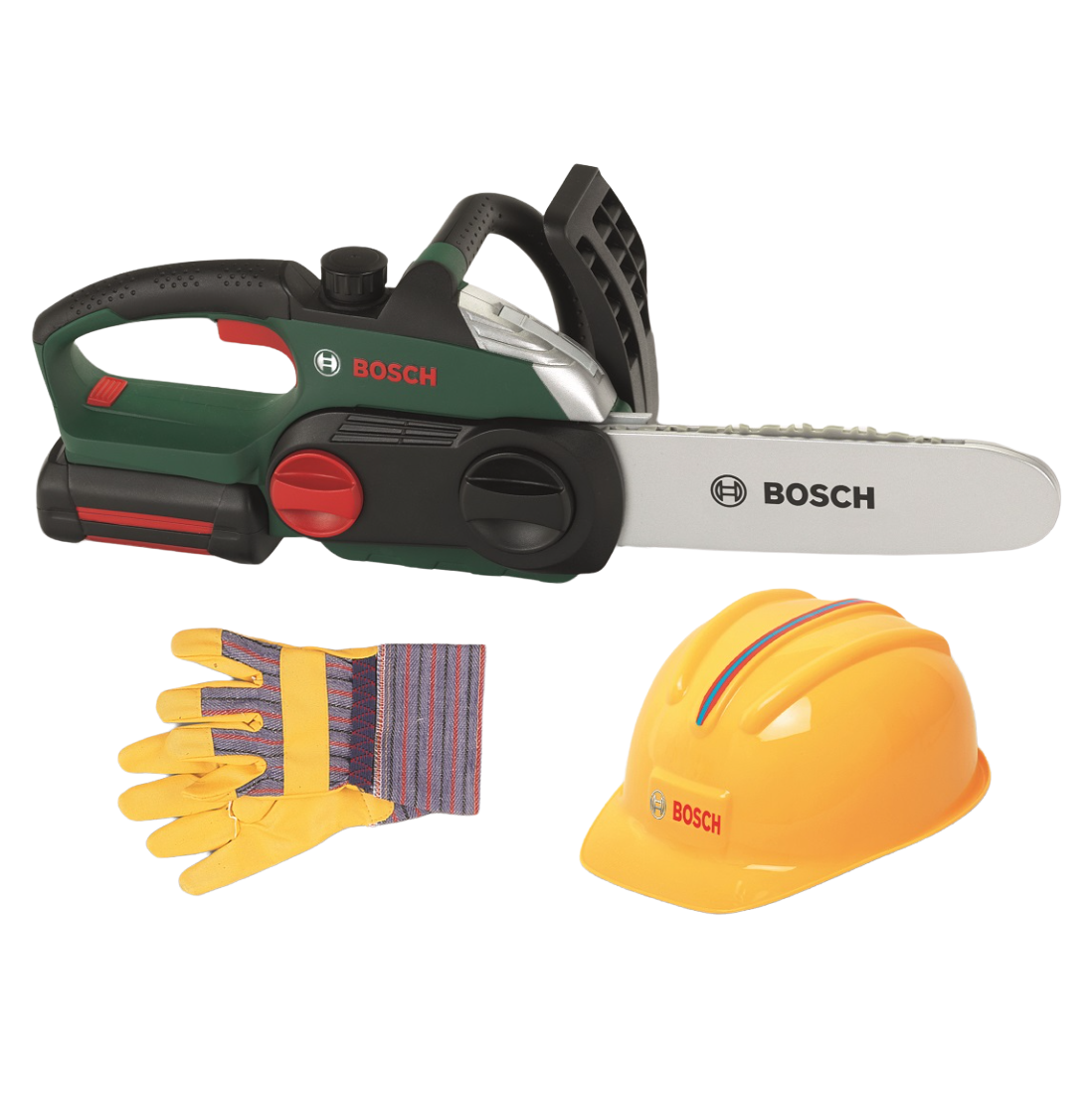 Игровой набор Bosch Mini Набор мастера: пила цепная, шлем, перчатки Bosch (8456) - фото 2