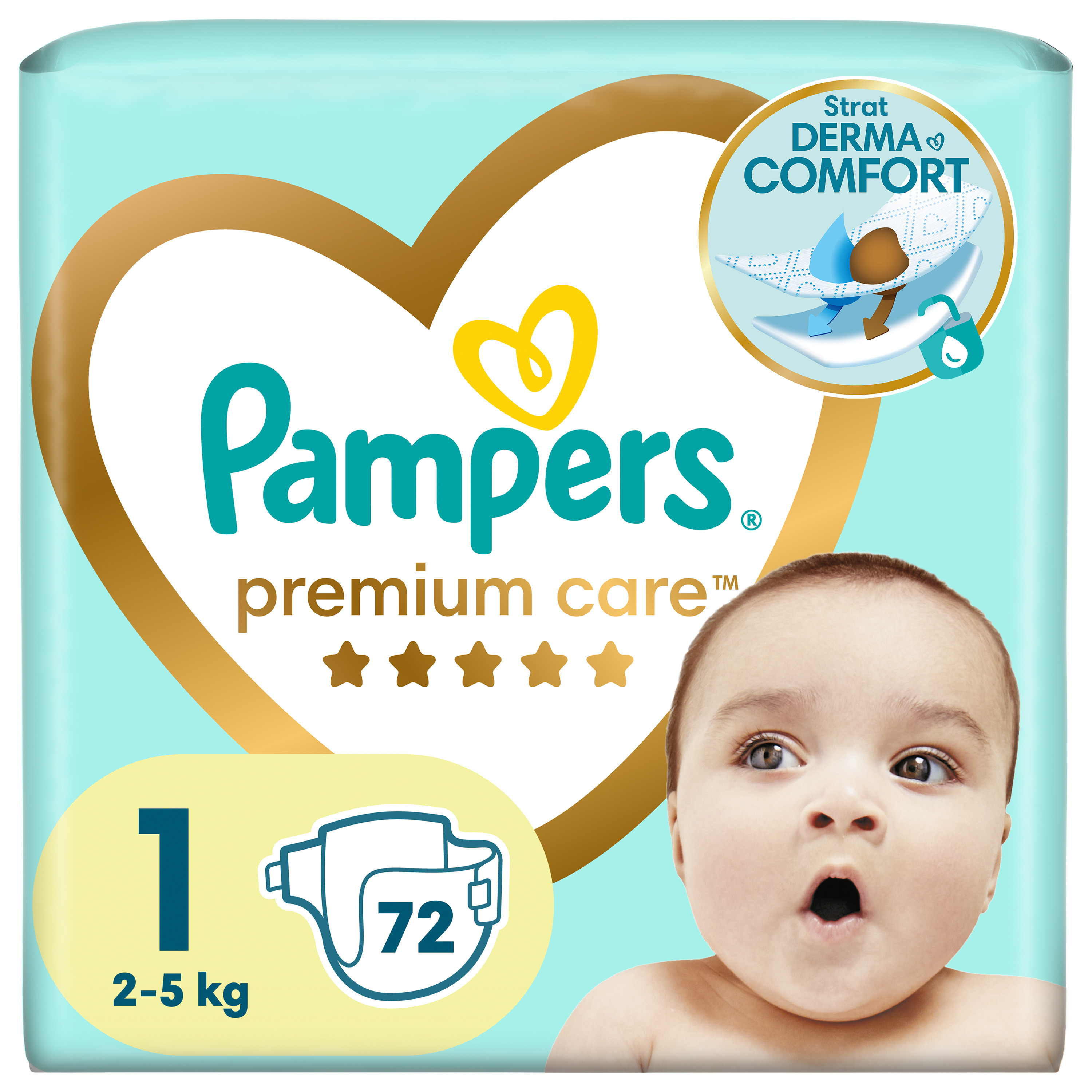 Підгузки Pampers Premium Care 1 (2-5 кг), 72 шт. - фото 1