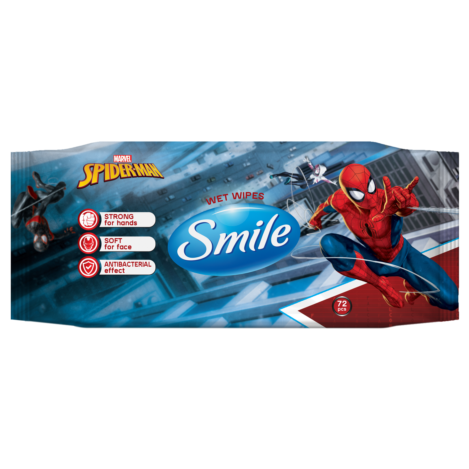 Вологі серветки Smile Antibacterial Marvel, 72 шт. - фото 2