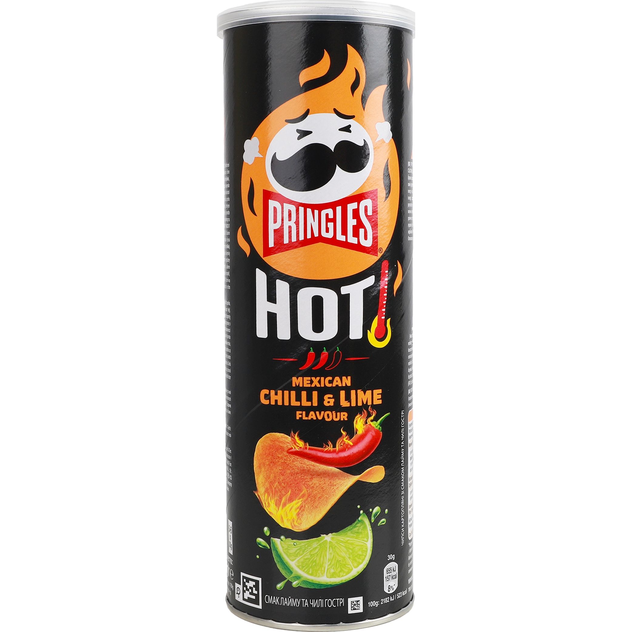 Чипсы Pringles Hot Mexican Chilli and Lime со вкусом лайма и чили 160 г - фото 1