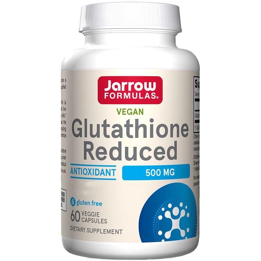 Глутатіон відновлений Jarrow Formulas Glutathione Reduced, Jarrow Formulas 500 мг 60 вегетаріанських капсул - фото 1