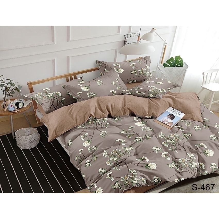 Комплект постельного белья TAG Tekstil с компаньоном 1.5-спальный Серый 000152449 (S467) - фото 1