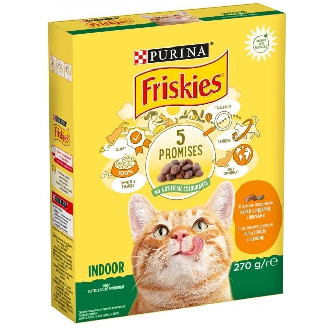 Сухий корм для домашніх котів Friskies, з куркою, 270 г - фото 1