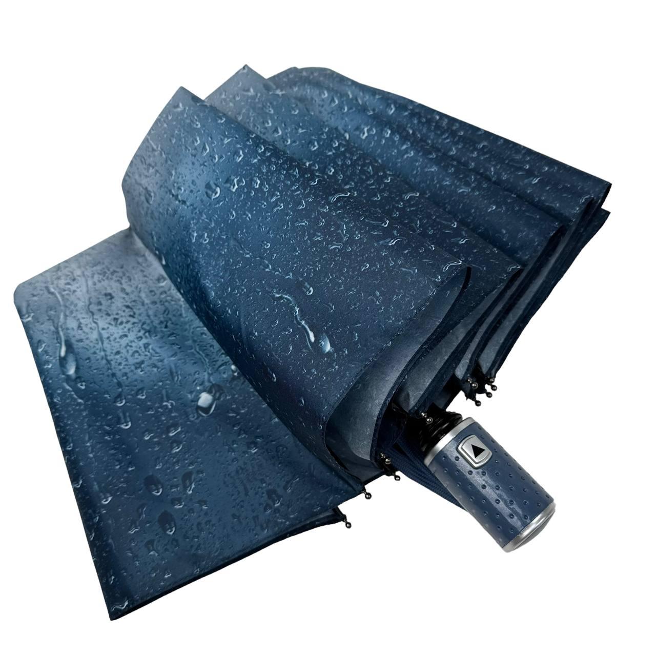 Женский складной зонтик полуавтомат Bellissima 100 см синий - фото 6