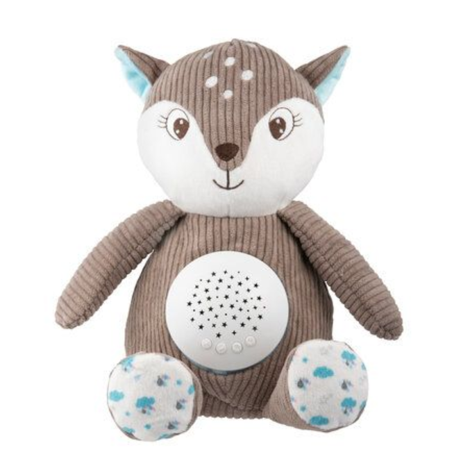 Музыкальная игрушка Canpol babies Плюшевый олененок с проектором 3в1, коричневый (77/206_brow) - фото 1