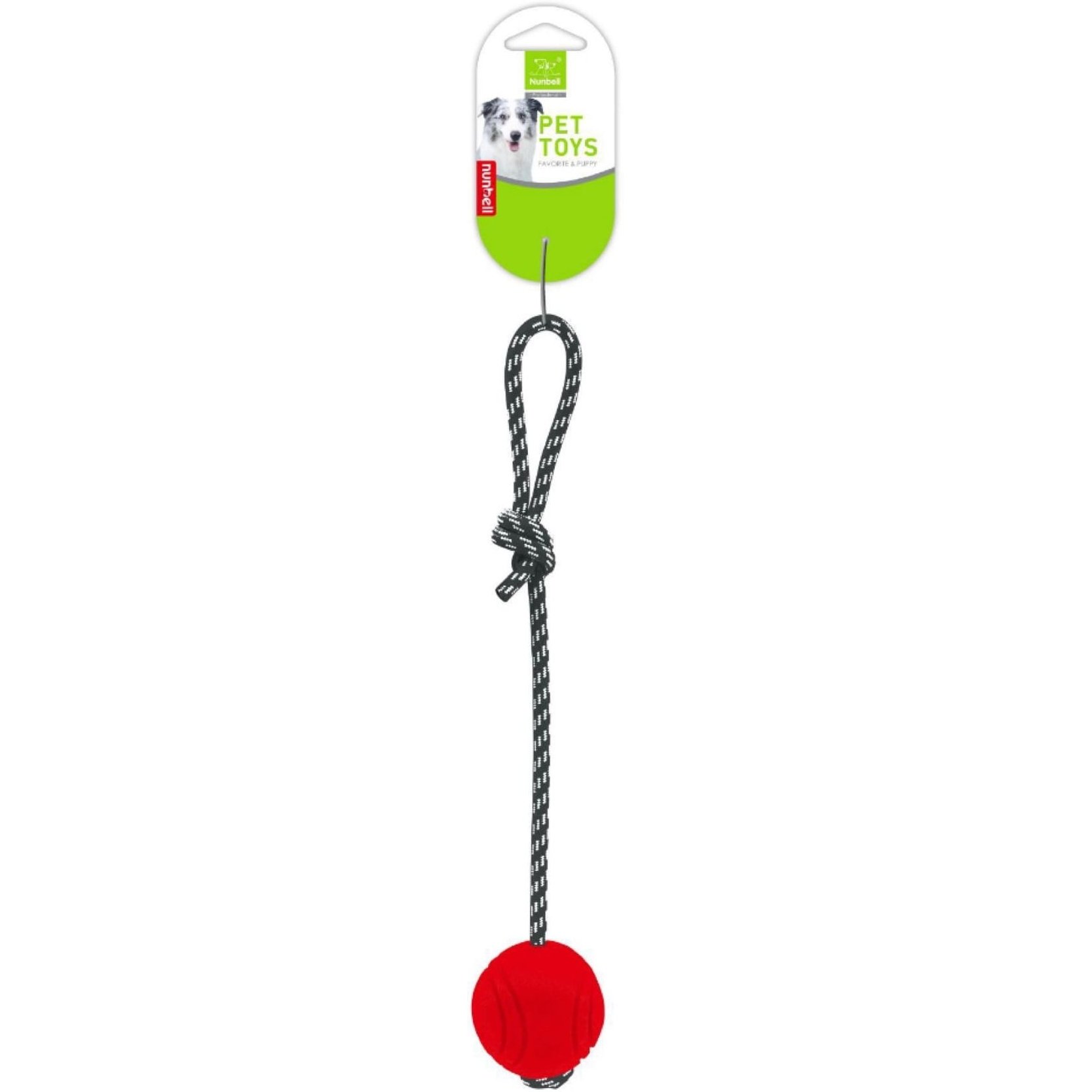 Игрушка для собак Nunbell Мяч на шнурке в ассортименте - фото 1
