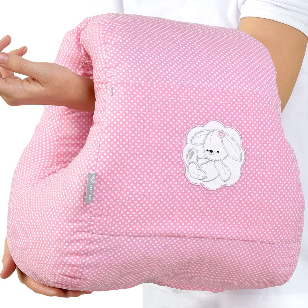 Подушка для кормления Papaella Mini Горошек, 28х30 см, розовый (8-31999) - фото 8