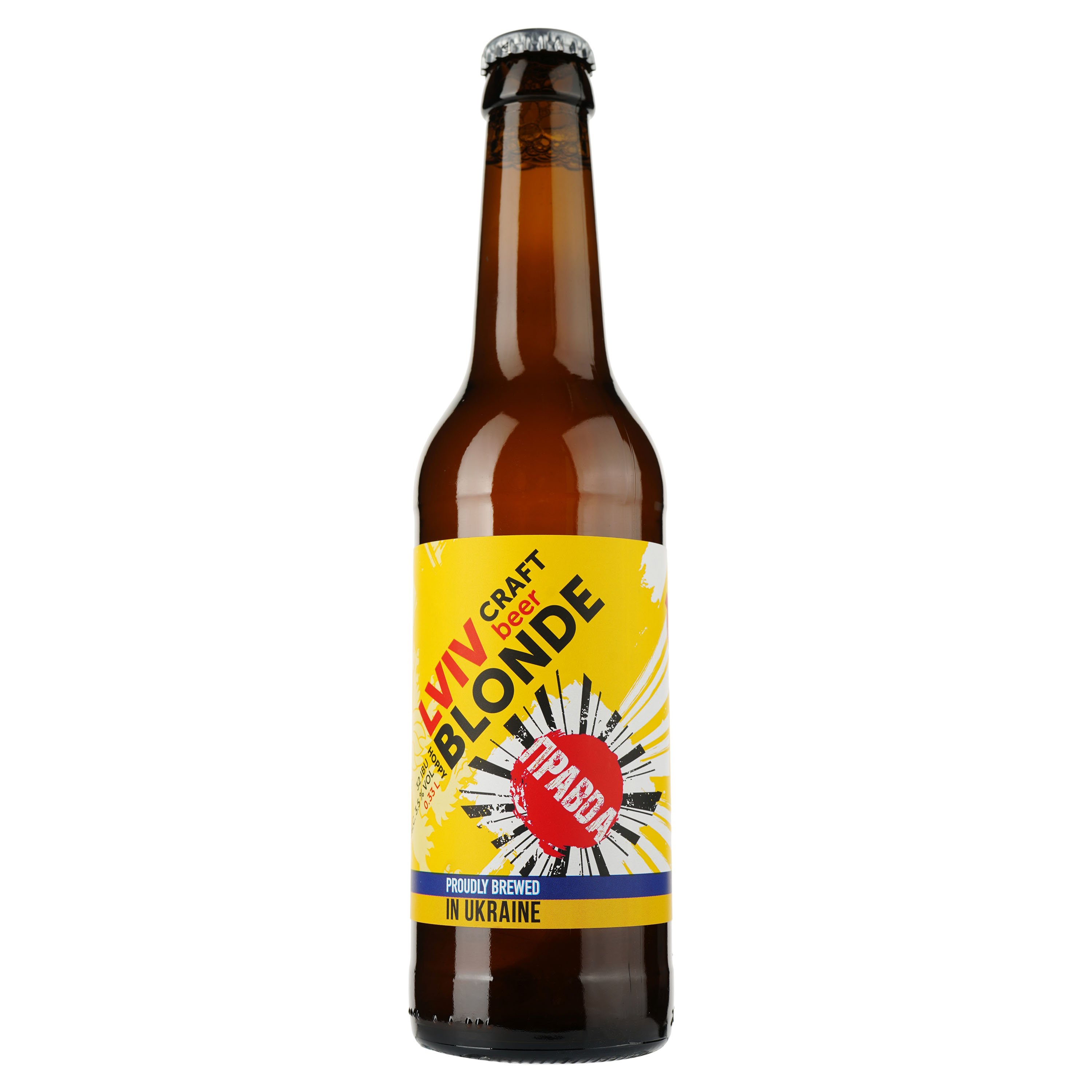 Пиво Правда Hoppy Blondе, светлое, нефильтрованное, 4%, 0,33 л (812702) - фото 1
