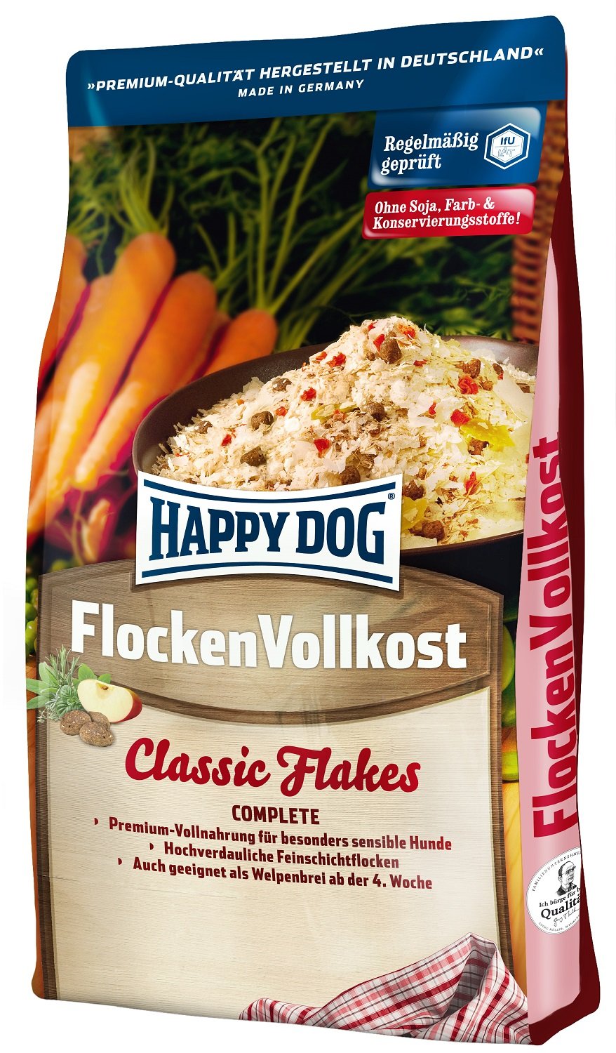 Сухой корм для щенков и взрослых собак в виде хлопьев Happy Dog Supreme Flocken Vollkost, 1 кг (2167) - фото 1