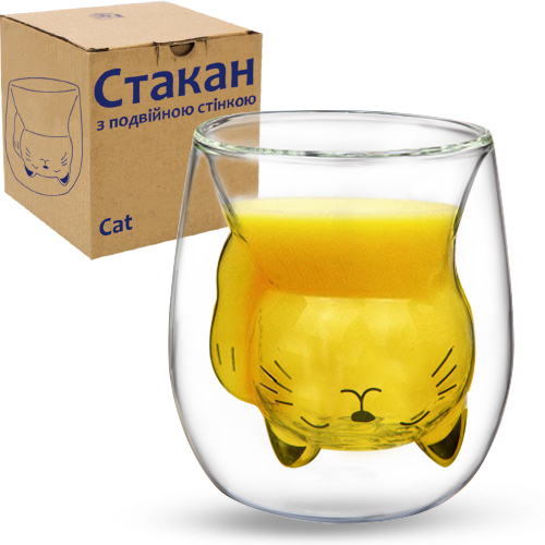 Склянка з подвійною стінкою SnT Cat, 190 мл (202-41) - фото 1