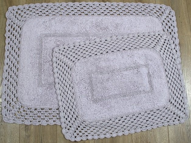 Набір килимків Irya Lizz lila, 100х70см та 65х45 см, ліловий (svt-2000022213950) - фото 1