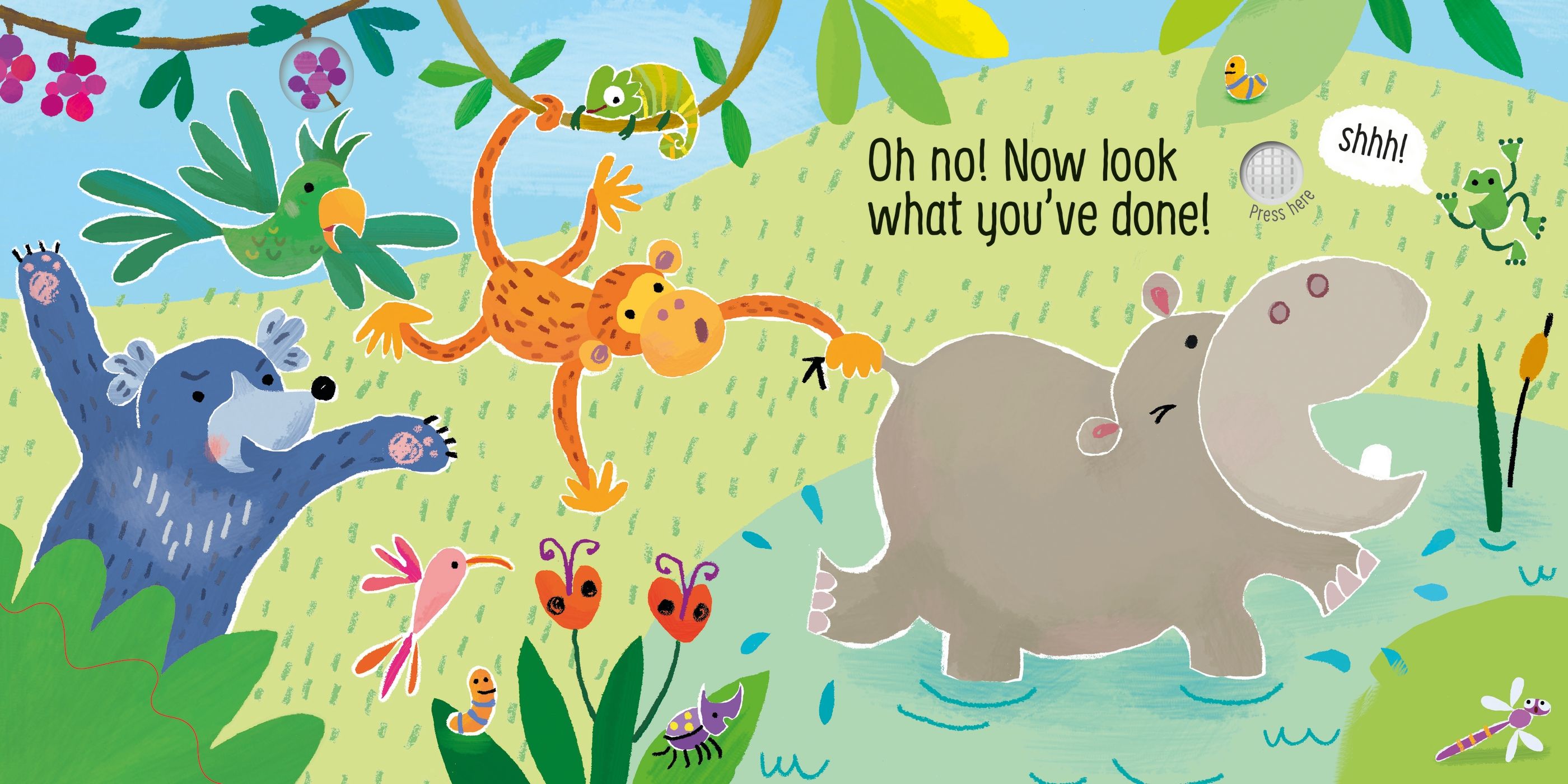 Інтерактивна книжка Don't Tickle the Hippo! - Sam Taplin, англ. мова (9781474968713) - фото 5
