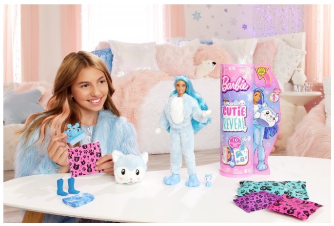 Кукла Barbie Cutie Reveal Зимний блеск в костюме хаски, 30 см (HJL63) - фото 6