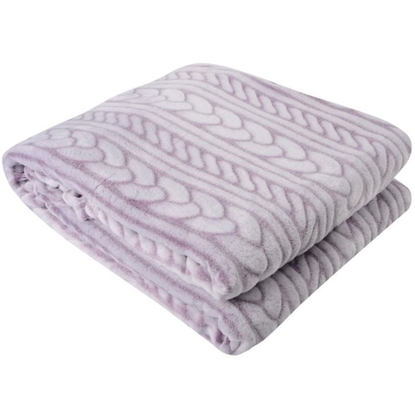 Photos - Blanket SOHO Плед  Plush spikes, 220х200 см, белый с фиолетовым  (1220К)