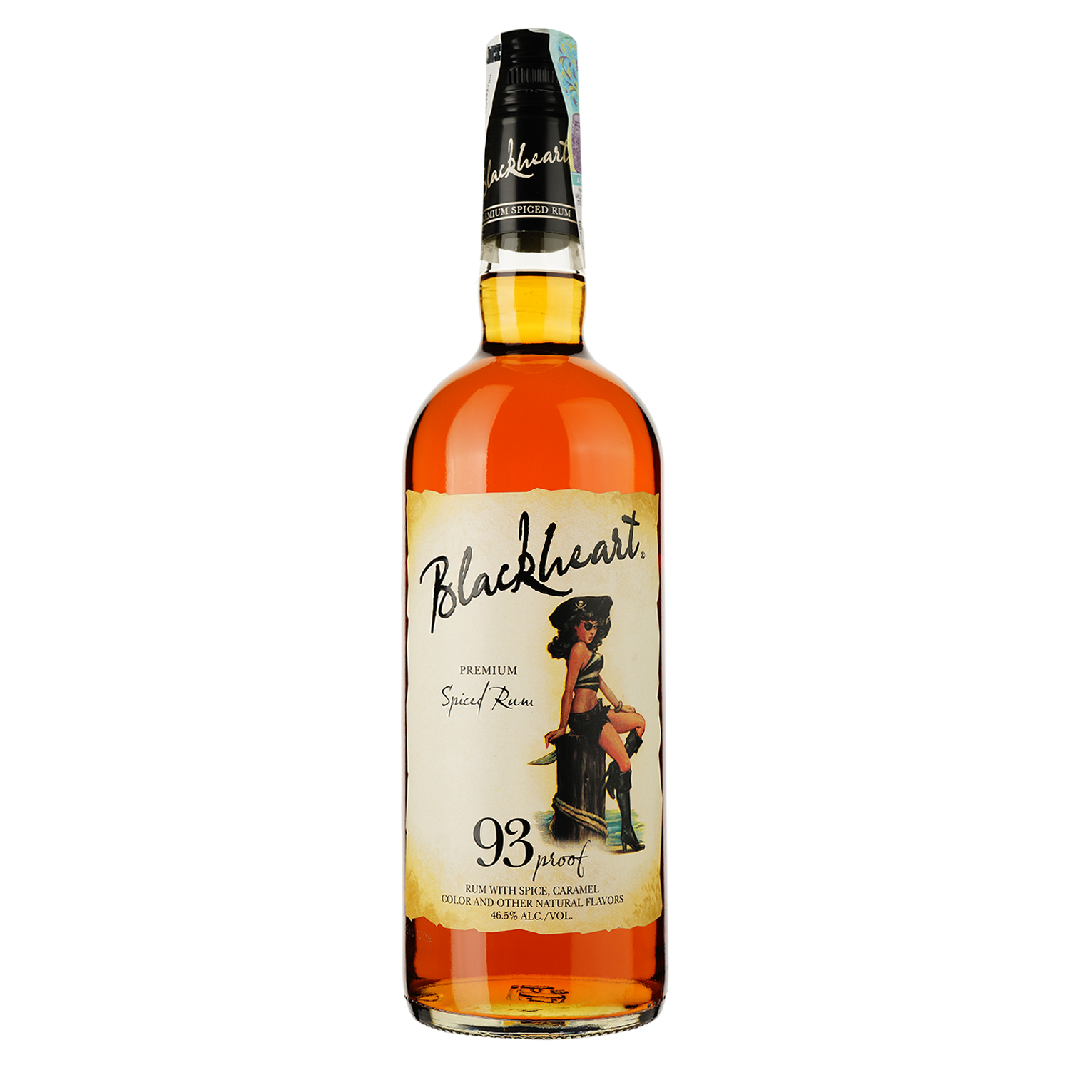 Ром Heaven Hill Distilleries Blackheart Premium Spiced Rum, 46,5%, 0,75 л - фото 1