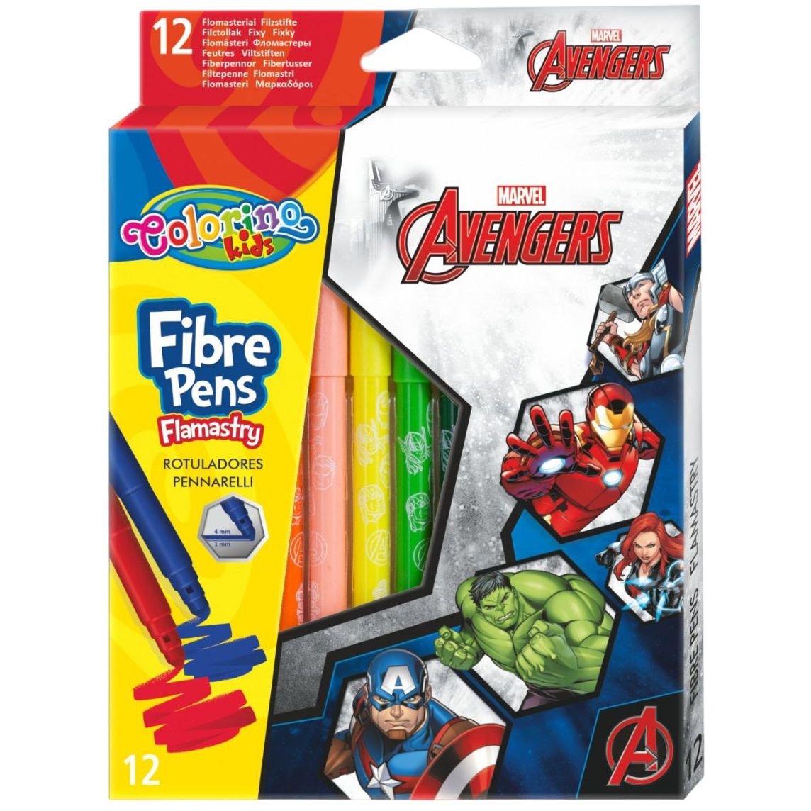Фломастери Colorino Avengers, 12 шт. (91482PTR) - фото 1