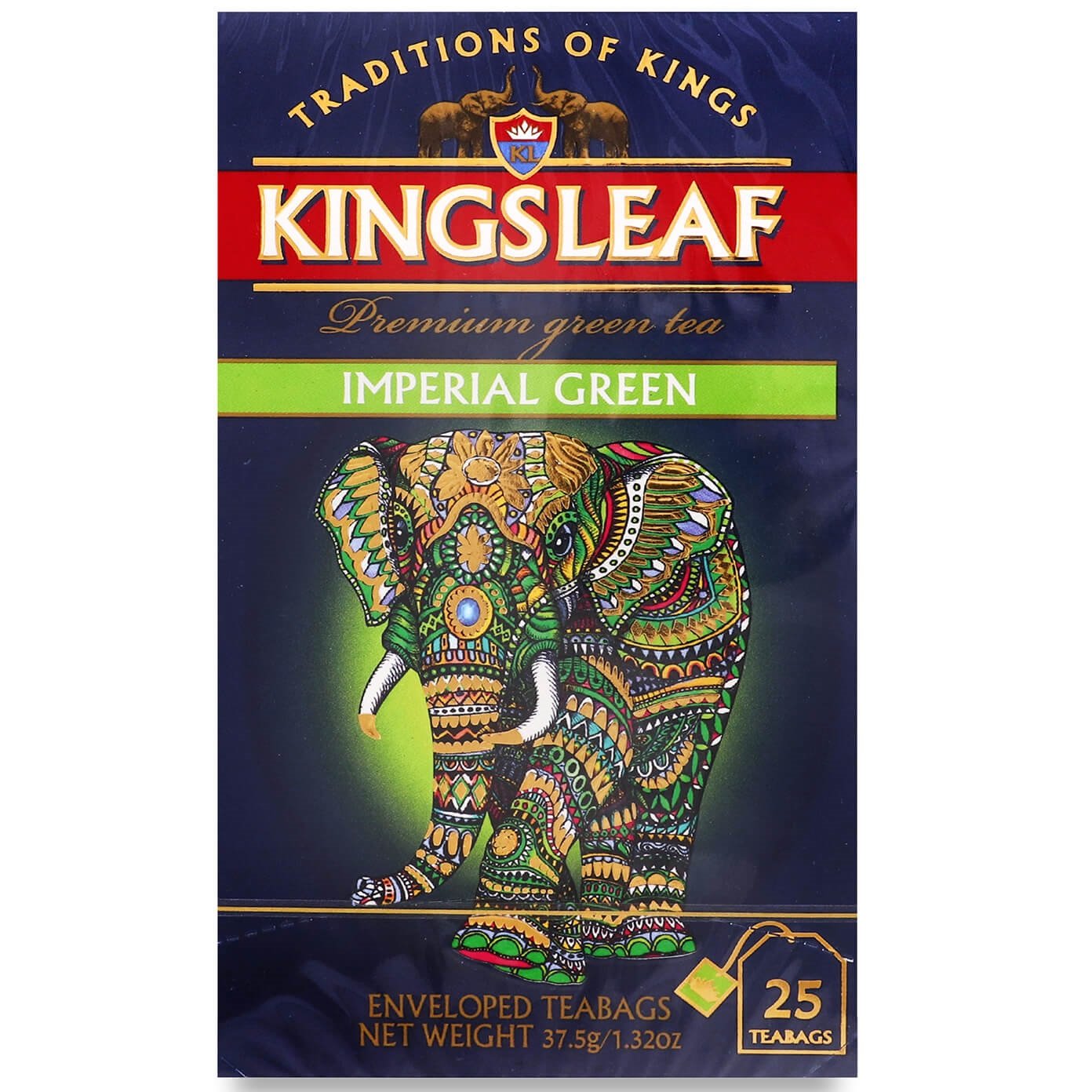 Чай зеленый Kingsleaf Imperial green 37.5 г (25 шт. х 1.5 г) (843105) - фото 1
