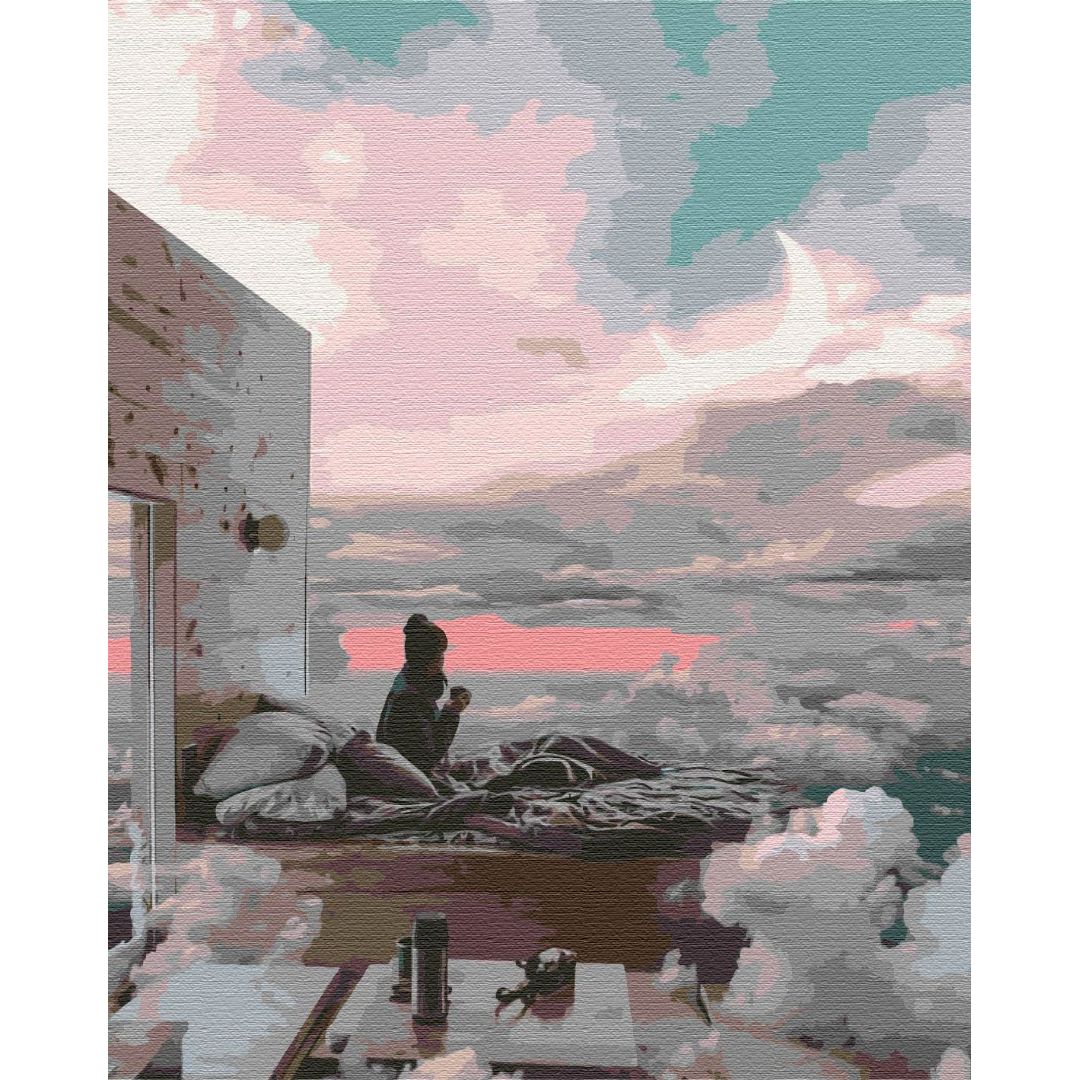 Картина за номерами Будинок у хмарах Brushme 40x50 см різнокольорова 000277140 - фото 1