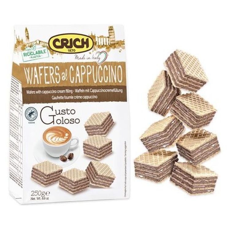 Вафлі Crich Cappuccino з капучіно, 250 г - фото 1