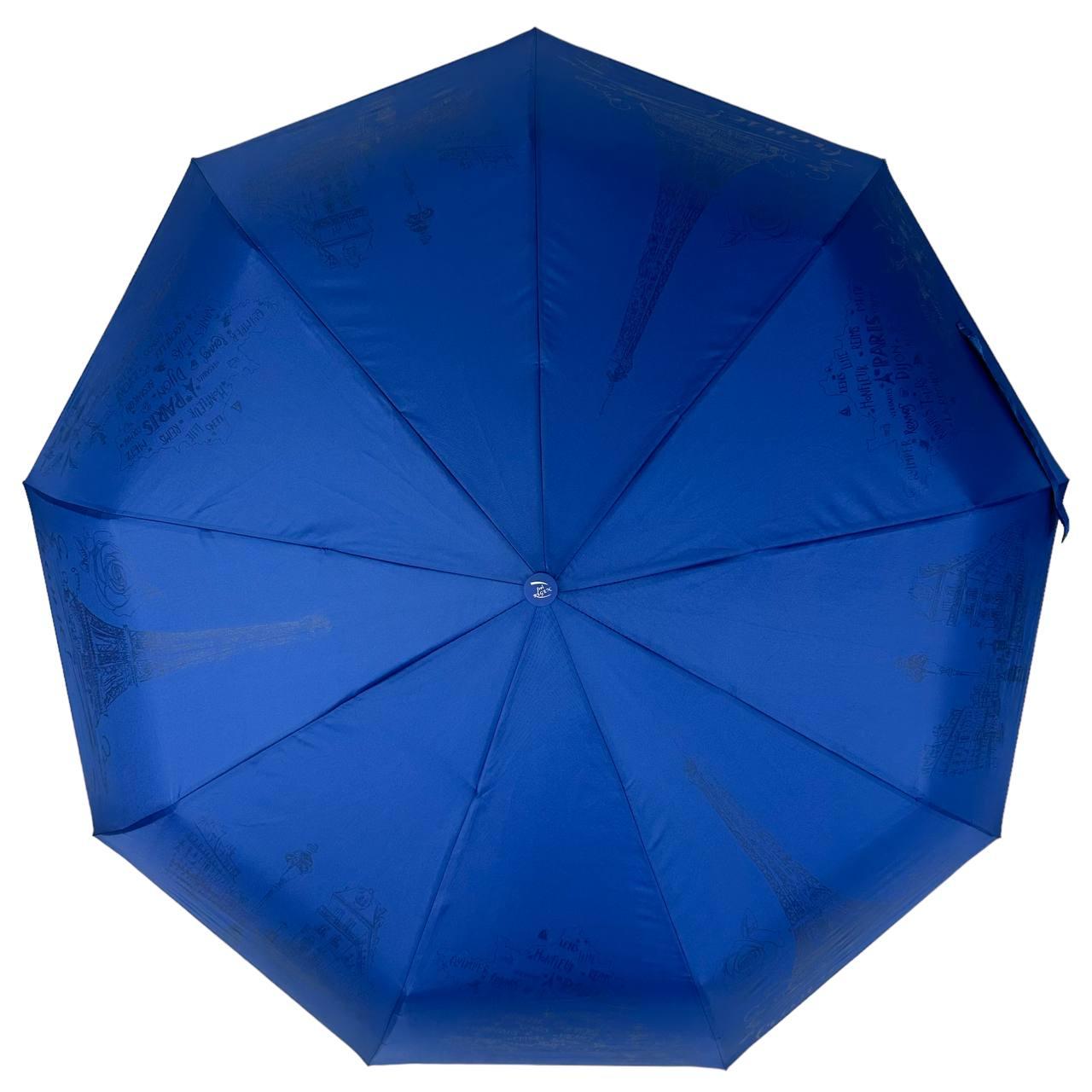 Жіноча складана парасолька повний автомат Frei Regen 94 см синя - фото 4