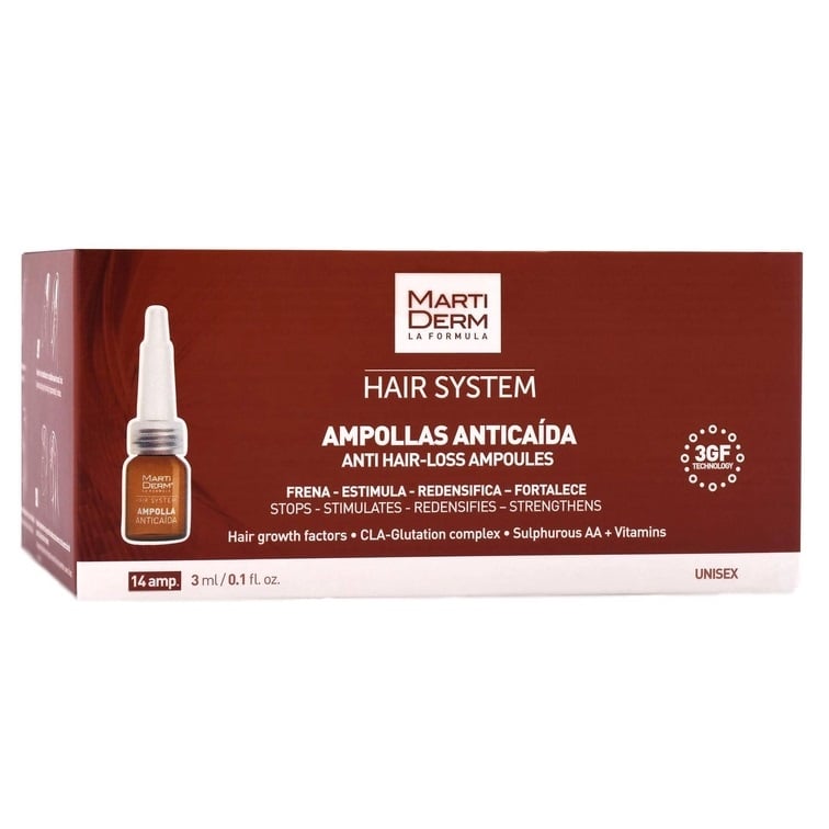 Ампулы от выпадения волос Martiderm Hair System Ampollas Anticaida, 14 шт. - фото 1