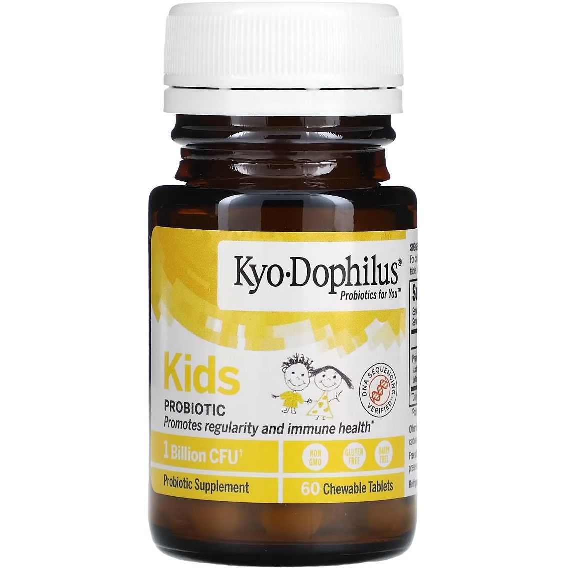 Пробиотик для детей Kyolic Kids Probiotic вкус ванили 60 жевательных таблеток - фото 1